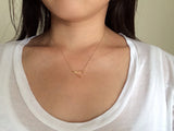 Sideways Wishbone Necklace