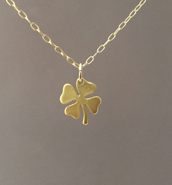 Tiny Four Leaf Clover Necklace