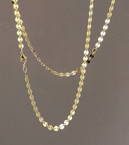 Circle Disc Link Necklace