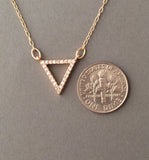 Triangle Pave Crystal Necklace