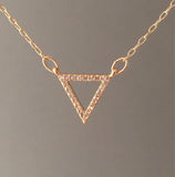 Triangle Pave Crystal Necklace