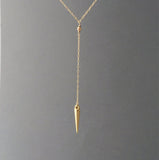 Y Lariat Drop Spike Necklace
