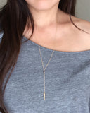 Y Lariat Drop Spike Necklace