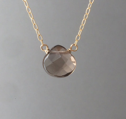 Brown Smoky Quartz Necklace