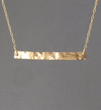 Large Hammered Bar Necklace