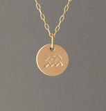 Zodiac Sign Disc Necklace