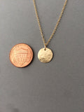 Hammered Disc Circle Necklace