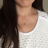 Hammered Disc Circle Necklace
