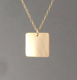 Square Pendant Necklace