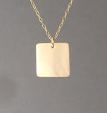 Square Pendant Necklace