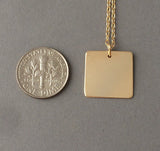 Square Pendant Necklace