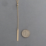 Y Lariat Drop BAR Necklace