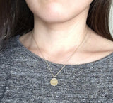 Greek Sorority DISC Lavalier Engraved Necklace