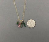 FOUR Tourmaline Bar Necklace