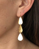 Three Teardrop Earrings