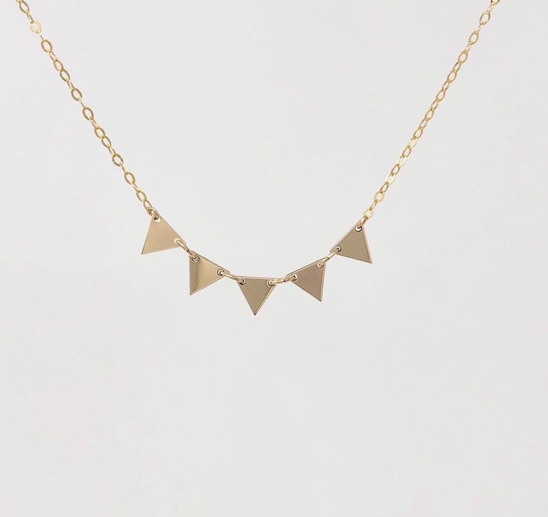 FIVE Triangle Necklace