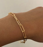 THICK Rectangle Link Chain Bracelet