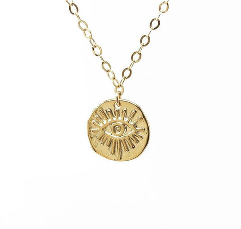 Evil Eye Coin Necklace