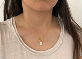White Pearl Toggle Necklace