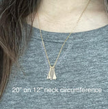 Hammered Fringe Bar Necklace