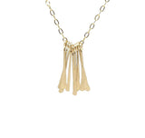 Hammered Fringe Bar Necklace