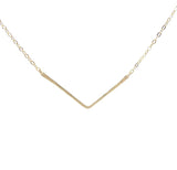 Chevron Hammered Bar Necklace