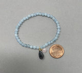Aquamarine Bracelet with Labradorite & Rose Quartz