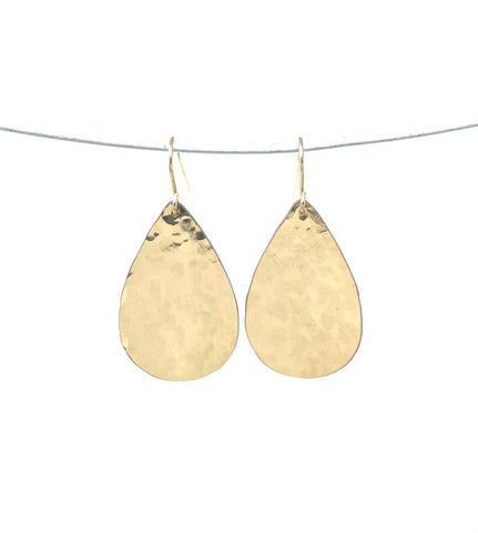 Hammered Teardrop Earrings