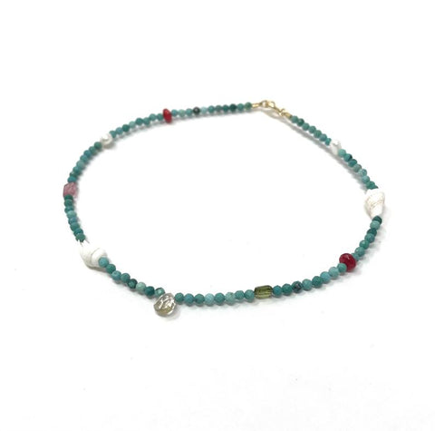 Seashell and Turquoise Bracelet/Anklet