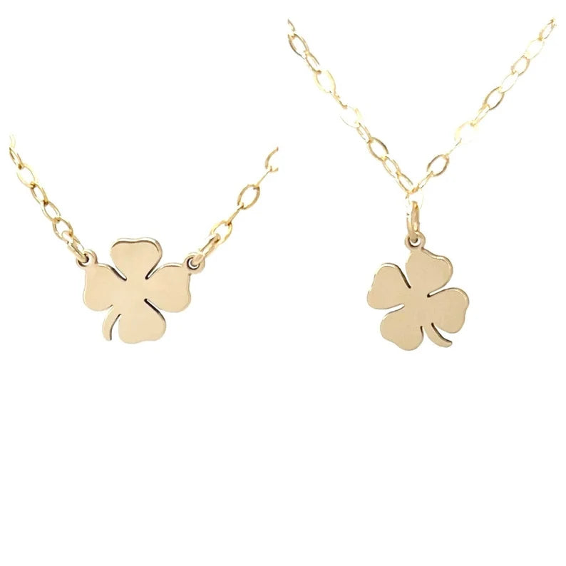 Tiny 2025 shamrock necklace