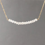 Moonstone Curved Beaded Necklace