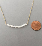 Moonstone Curved Beaded Necklace