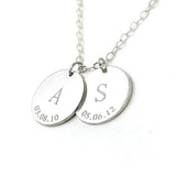 Custom Initial Birthdate Necklace