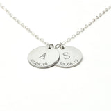 Custom Initial Birthdate Necklace