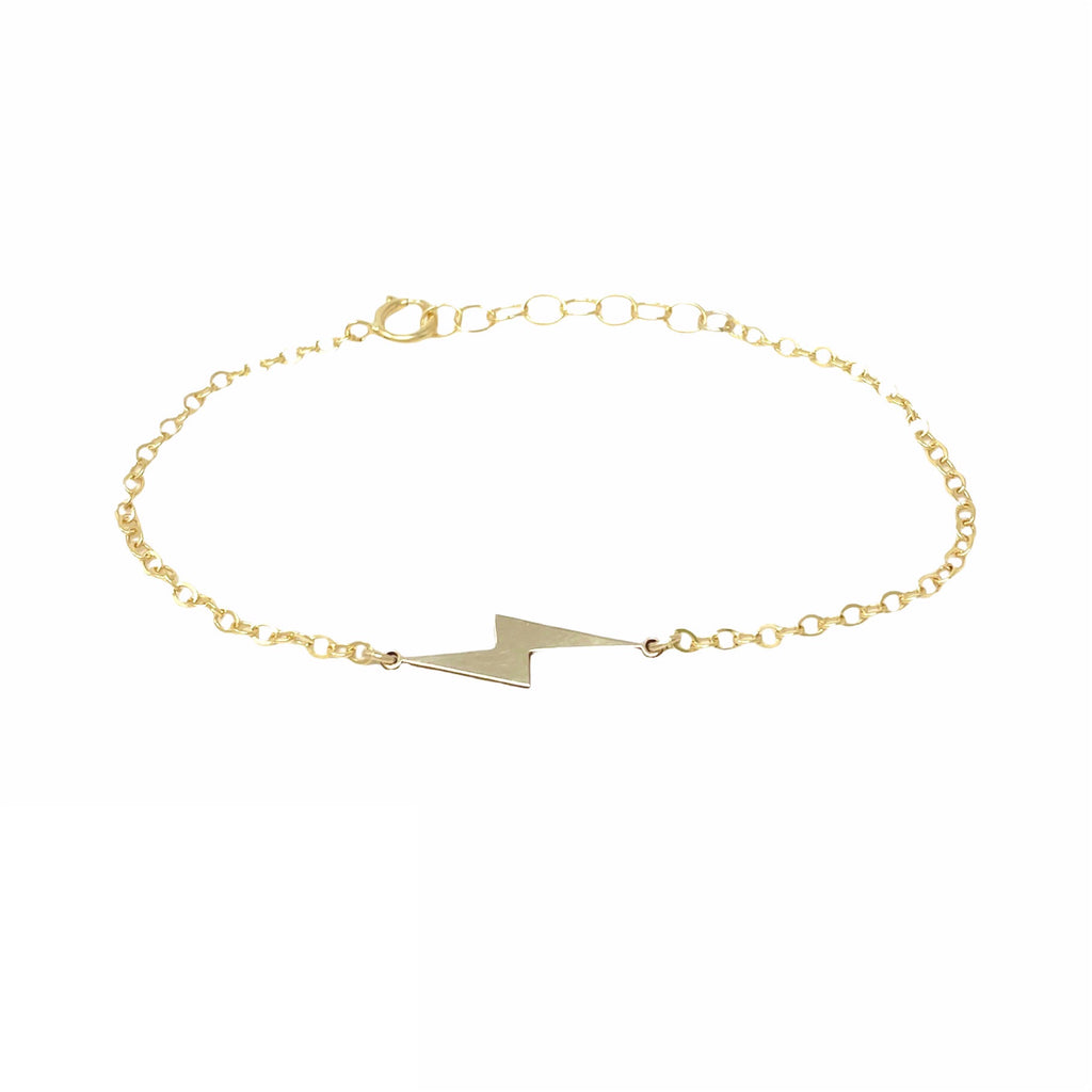 Gold Plated Lightning Bolt Bracelet  Raf and Grace