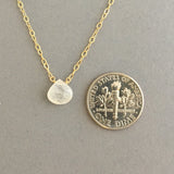 Moonstone TINY Teardrop Necklace