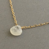 Moonstone TINY Teardrop Necklace