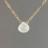 Moonstone TINY Teardrop Necklace