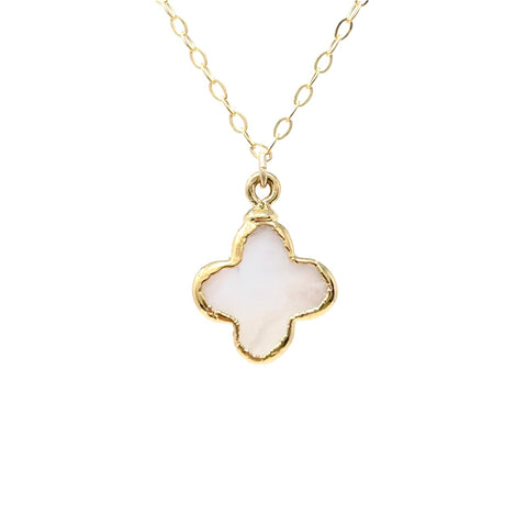 Mother of Pearl Clover Necklace