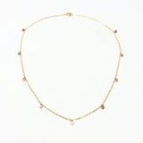 Tiny Dot Disc Gold Fill Necklace