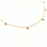 Tiny Dot Disc Gold Fill Necklace