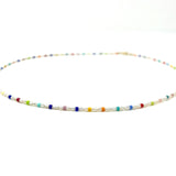 Colorful Seed Bead and Freshwater Pearl Necklace