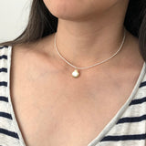 Tiny White Pearl Choker Necklace
