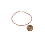 Pink Tourmaline Beaded Bracelet