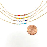 SEED BEAD Morse Code Necklace