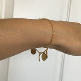 Stamped Initial Disc BRACELET