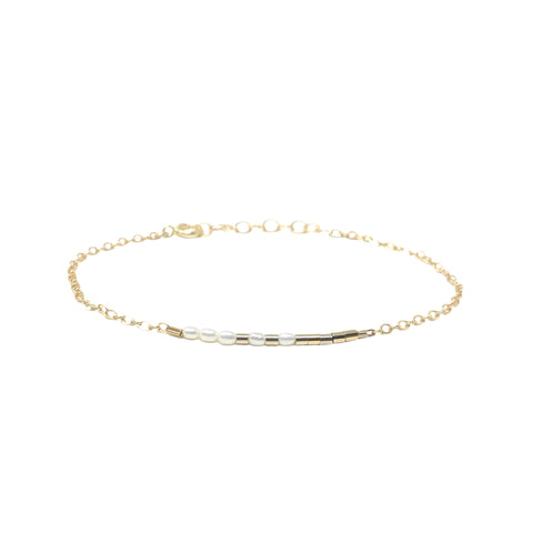 CUSTOM SMALL BAR with STONE Morse Code BRACELET