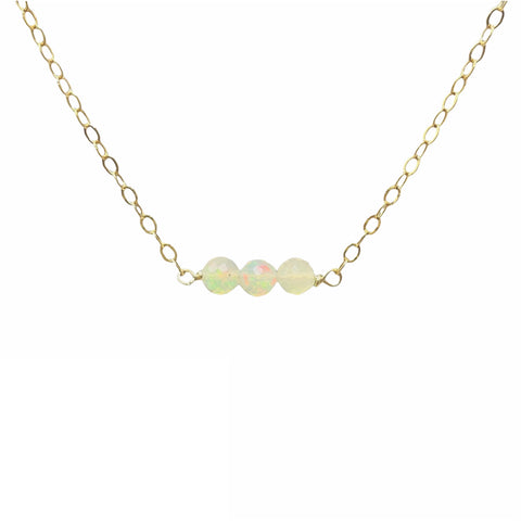 Three Ethiopian Opal Necklace