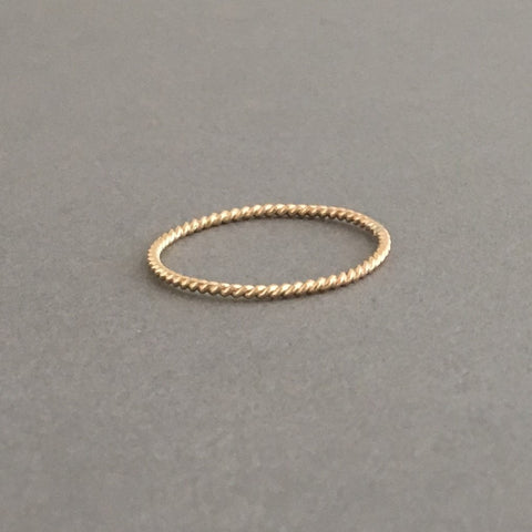 Thin Twisted Stacking Ring