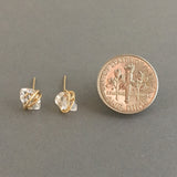 Wire-Wrapped Herkimer Diamond Post Earrings